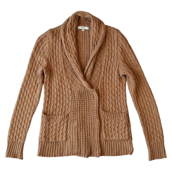 Madewell Brown Knit Cardigan Size XS Snap-Front Sweater - Picture 1 of 10
